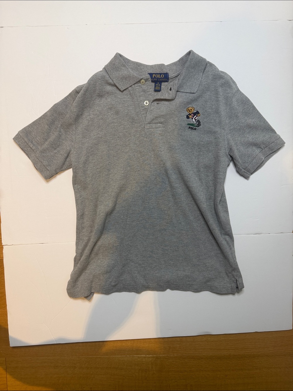 Polo by Ralph Lauren Kids Gray Embroidered Bear Polo